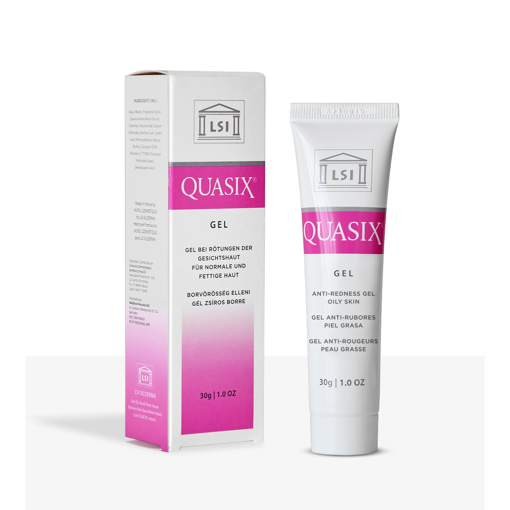 【台灣現貨】法國原裝進口 瑰麗凝膠 (Quasix) 30g/gel 油性肌適用 改善肌膚泛紅、修護皮膚防禦力