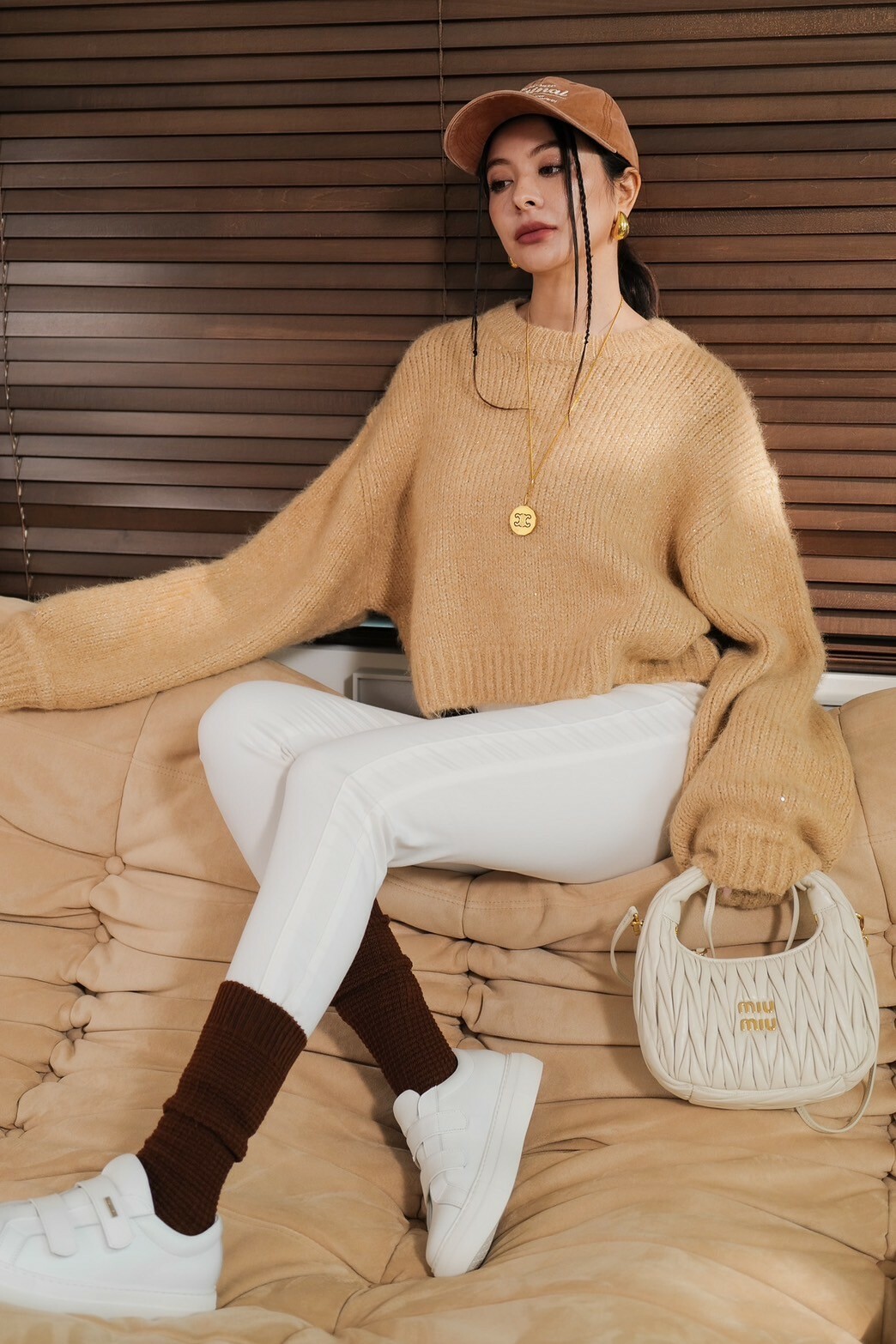 MIT彈性合身鉛筆褲_AMISSA（白）