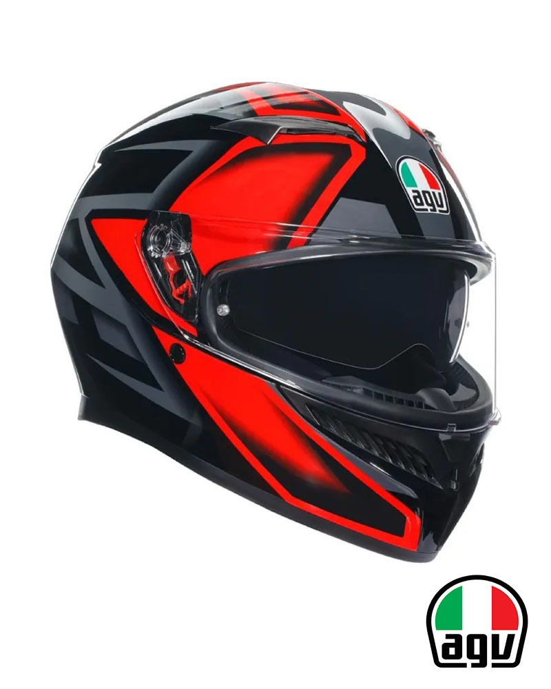AGV K3 Compound 黑紅 全罩安全帽