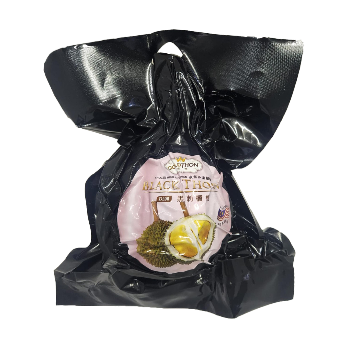 GOLDTHON - 馬來西亞原個D200黑刺榴槤(1.4kg或以上 連殼)(急凍) #解凍 #水果