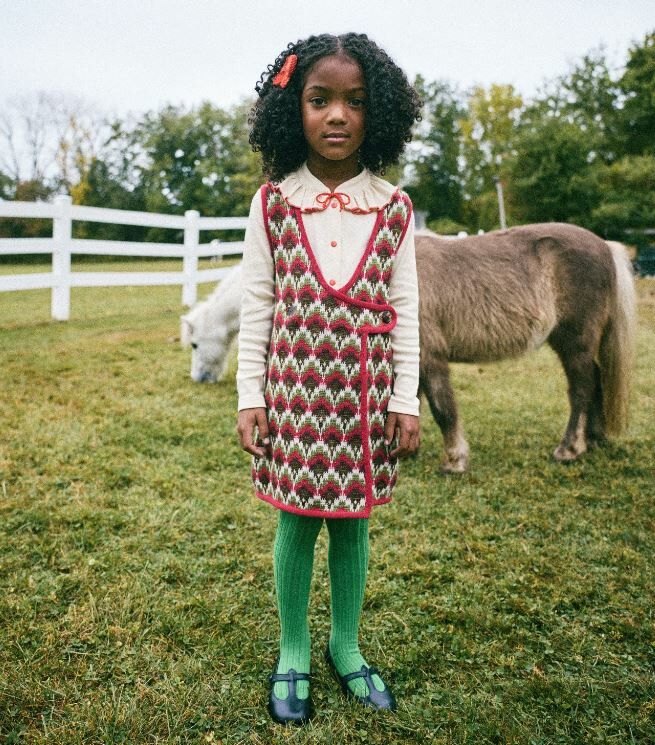 Misha & Puff 毛衣連身裙 Bibi Dress - Berry Feather Jacquard