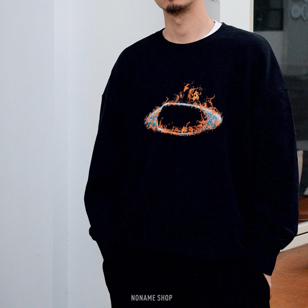 OAKLEY 歐克利 MTL SOLAR SWEATSHIRT 圓領 火焰 LOGO 長袖 黑色 (男款)