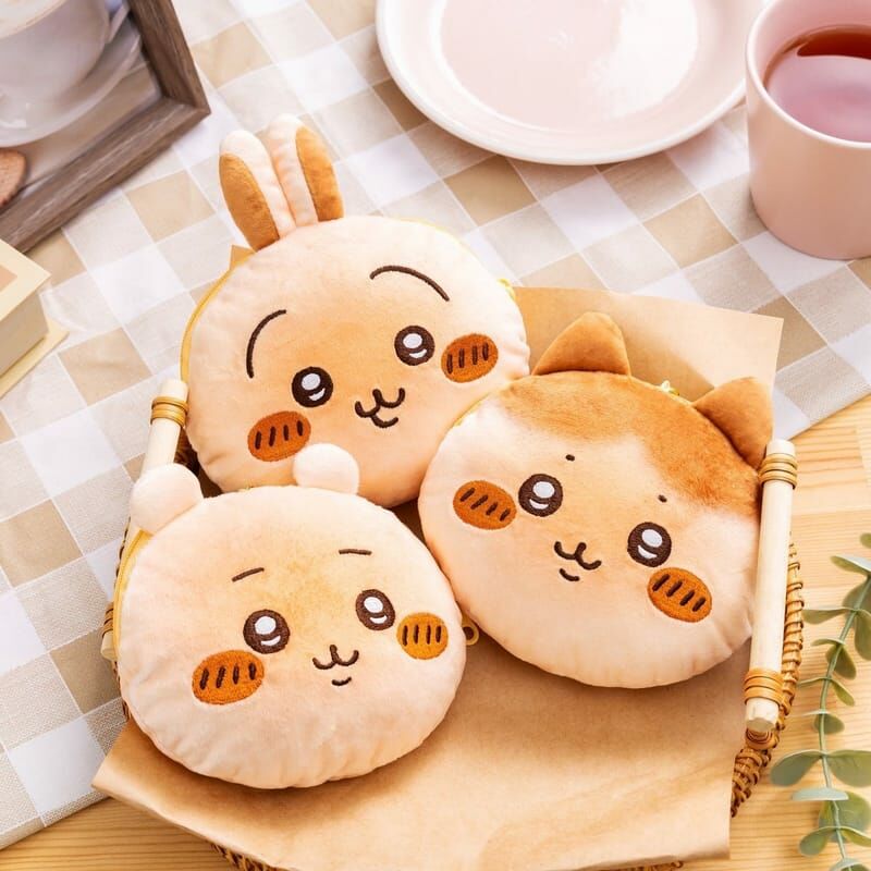 CHIIKAWA吉伊卡哇 大頭麵包耳機包 零錢包