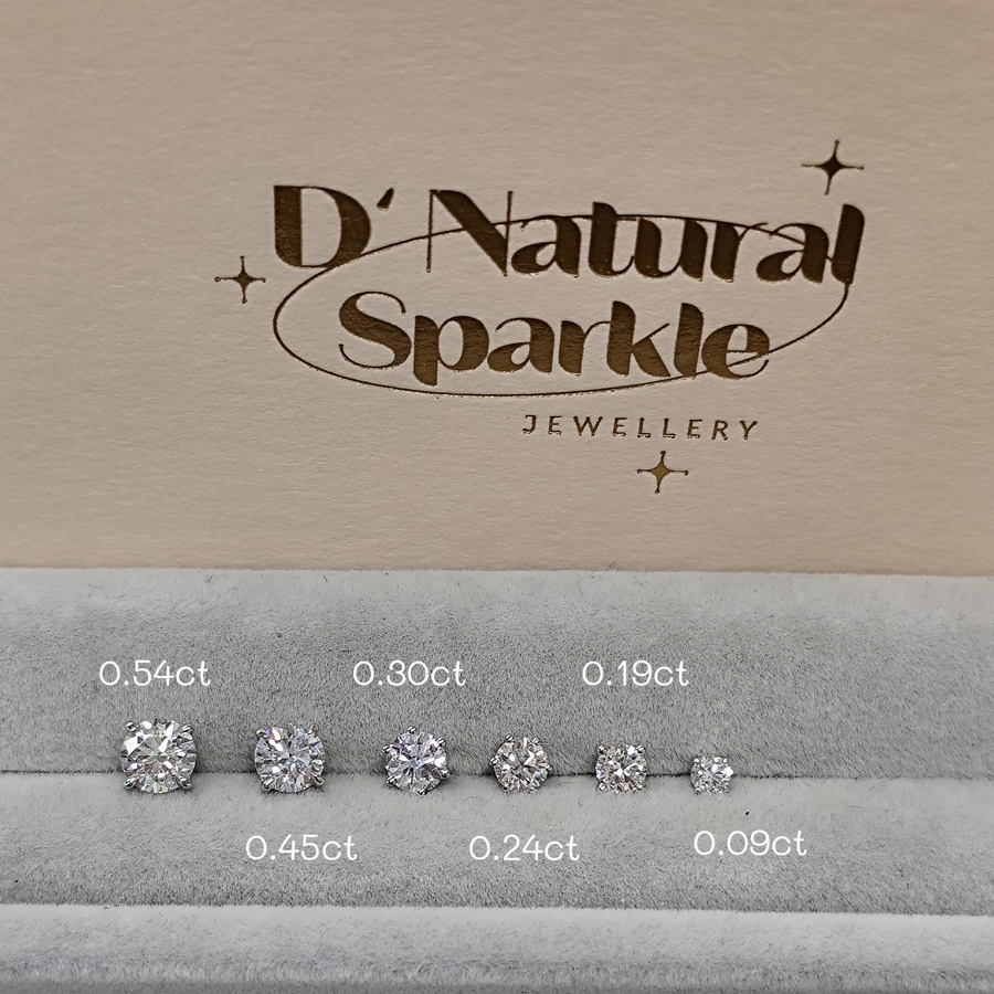 18K金34份鑽石耳環