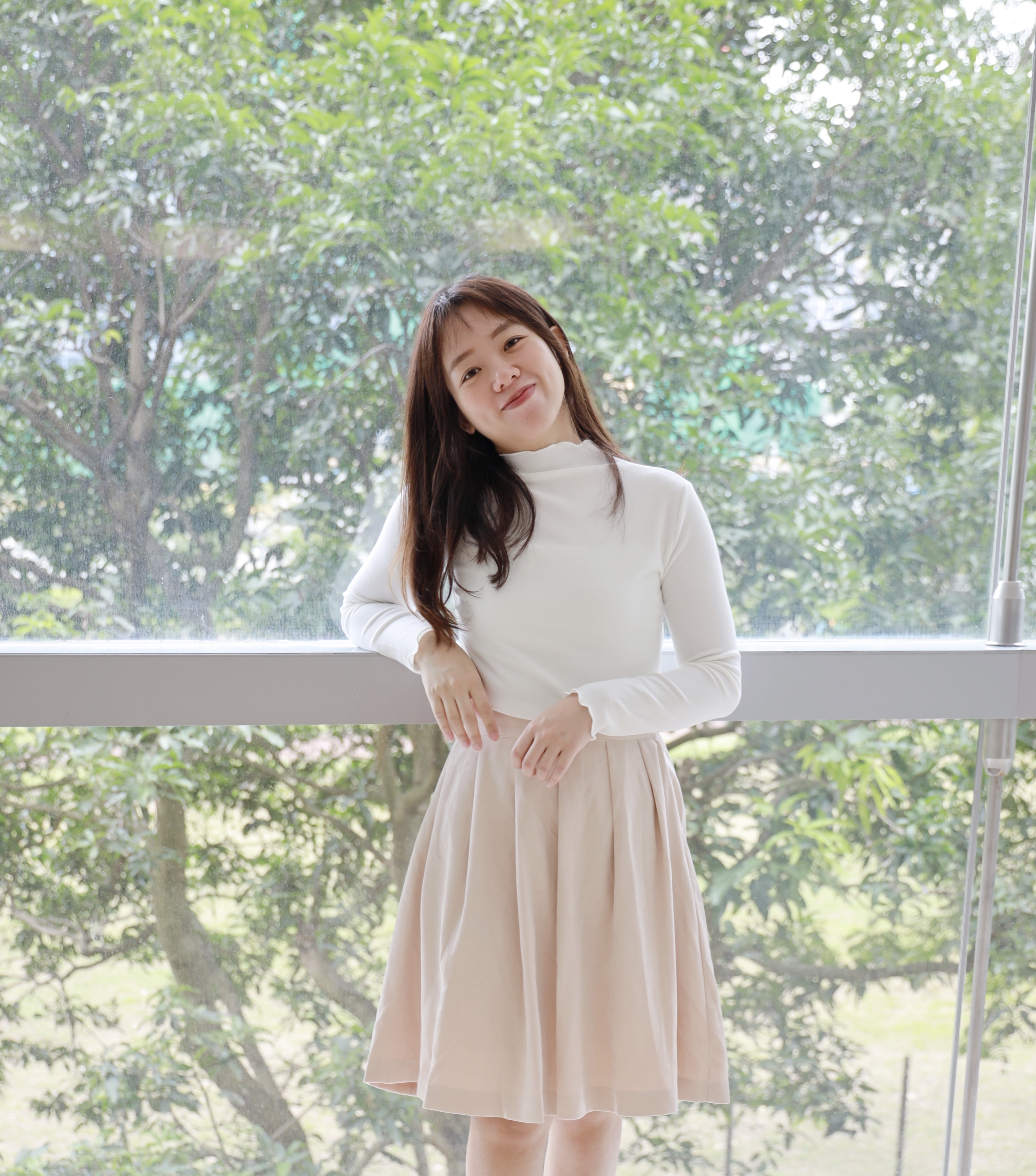 ||SK286|| 上班微百摺中長裙