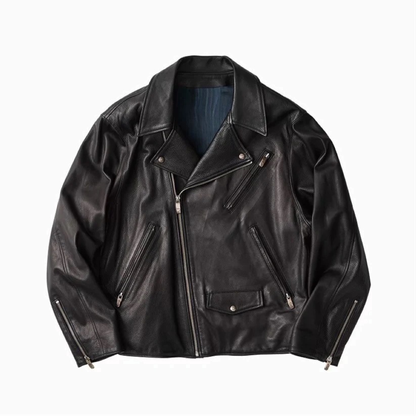 PORTER CLASSIC 2024 A/W PC RIDERS JACKET W/LOVE & PEACE SILVER - PRE ORDER ITEM (預訂中)