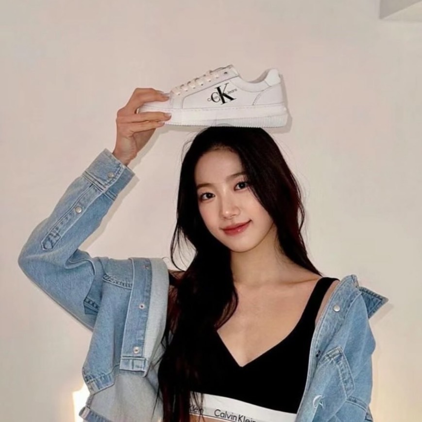 【Luxury】韓國超美百搭款 Calvin Klein Logo CK 皮革小白鞋 田柾國同款🤍小白鞋