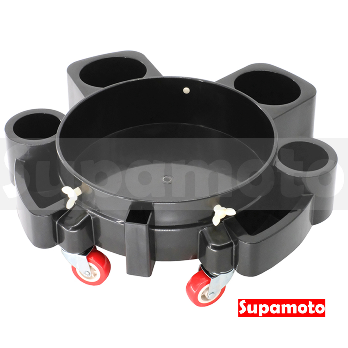 -Supamoto- 6孔洗車桶底座 置物噴瓶 滑輪 拖架 托座 洗車桶 省力 承重 移動 洗車 保養