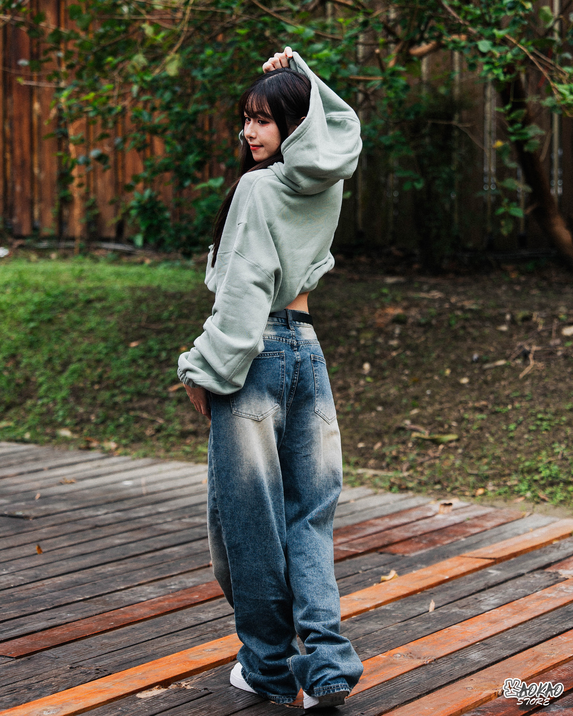 NIKE NSW DANCE 倒LOGO 寬鬆 短版 運動長袖 連帽長袖 帽T【FV7778-010-370】