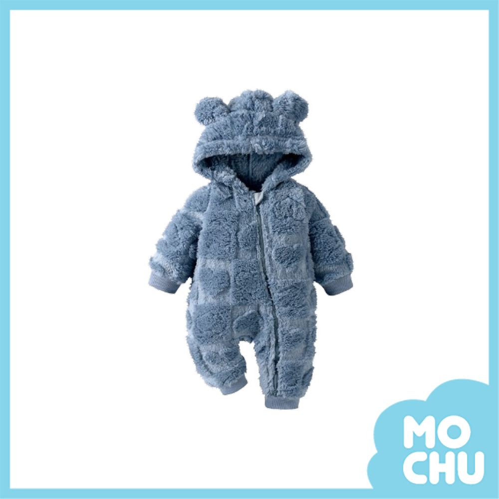 (3-6.9-12.12-18M現貨)毛毛愛心熊保暖連身衣