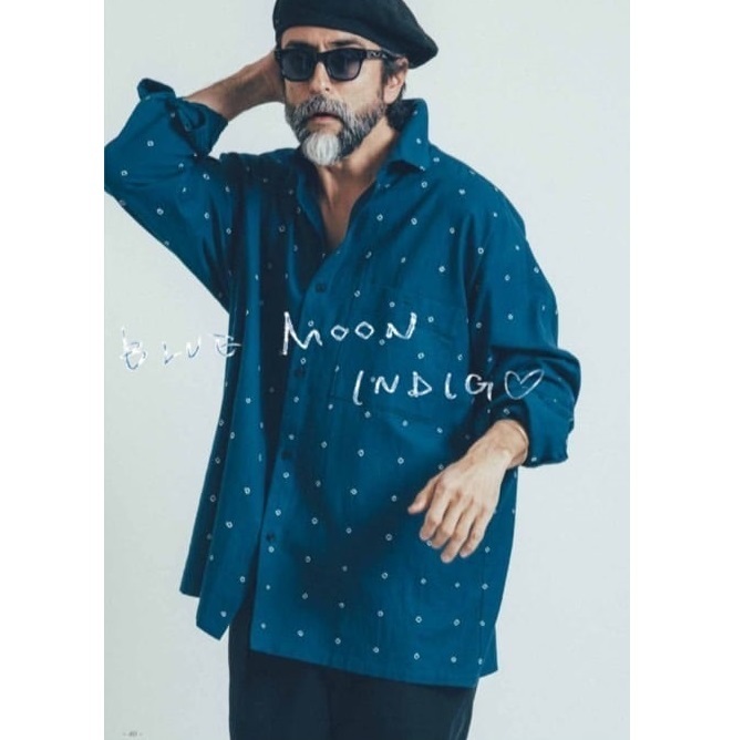 LAST PCS: PORTER CLASSIC BLUE MOON INDIGO SHIRT L/S - SIZE 1 PRE ORDER ITEM (預訂中)