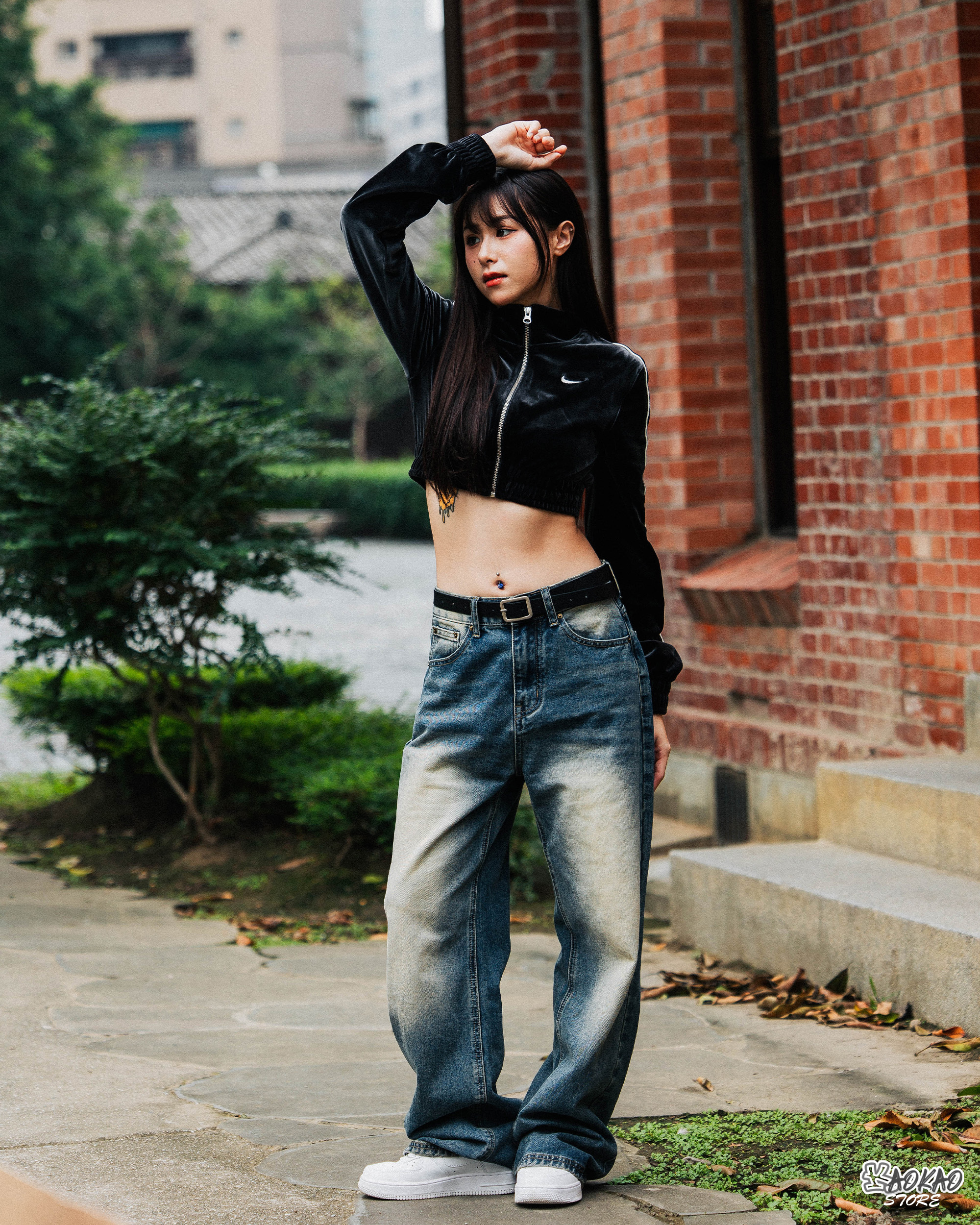 NIKE 外套 NSW Collection 女款 黑 短版 立領 合身 夾克【FZ3680-010】