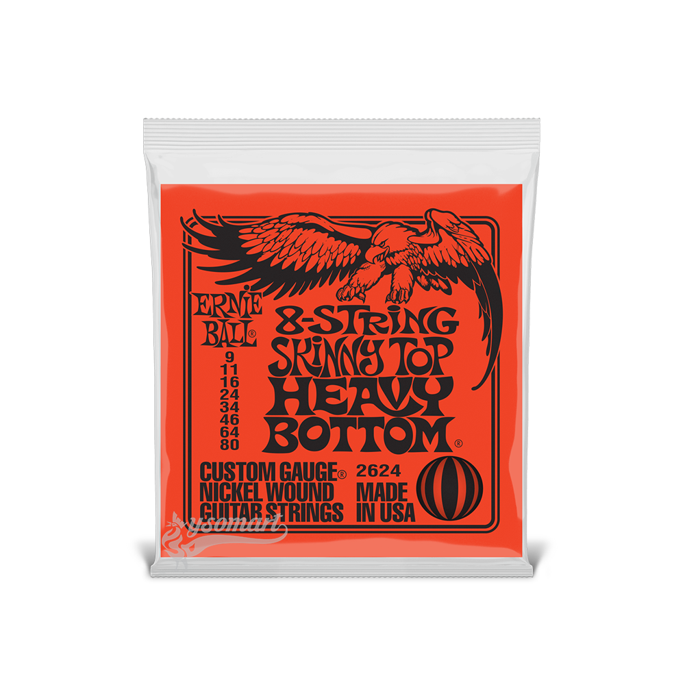 Ernie Ball 電吉他八弦套弦 009-080 Skinny Top Heavy Bottom Slinky 2624