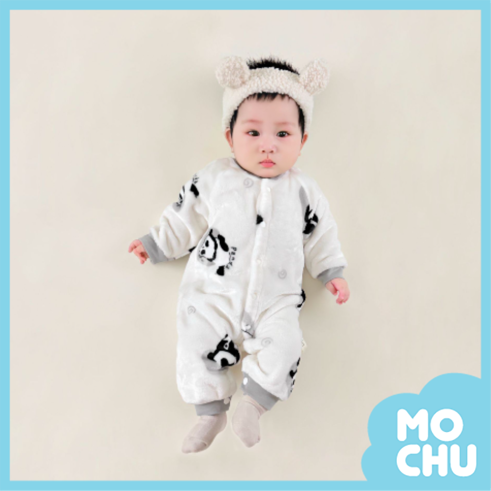 小熊貓法蘭絨連身衣