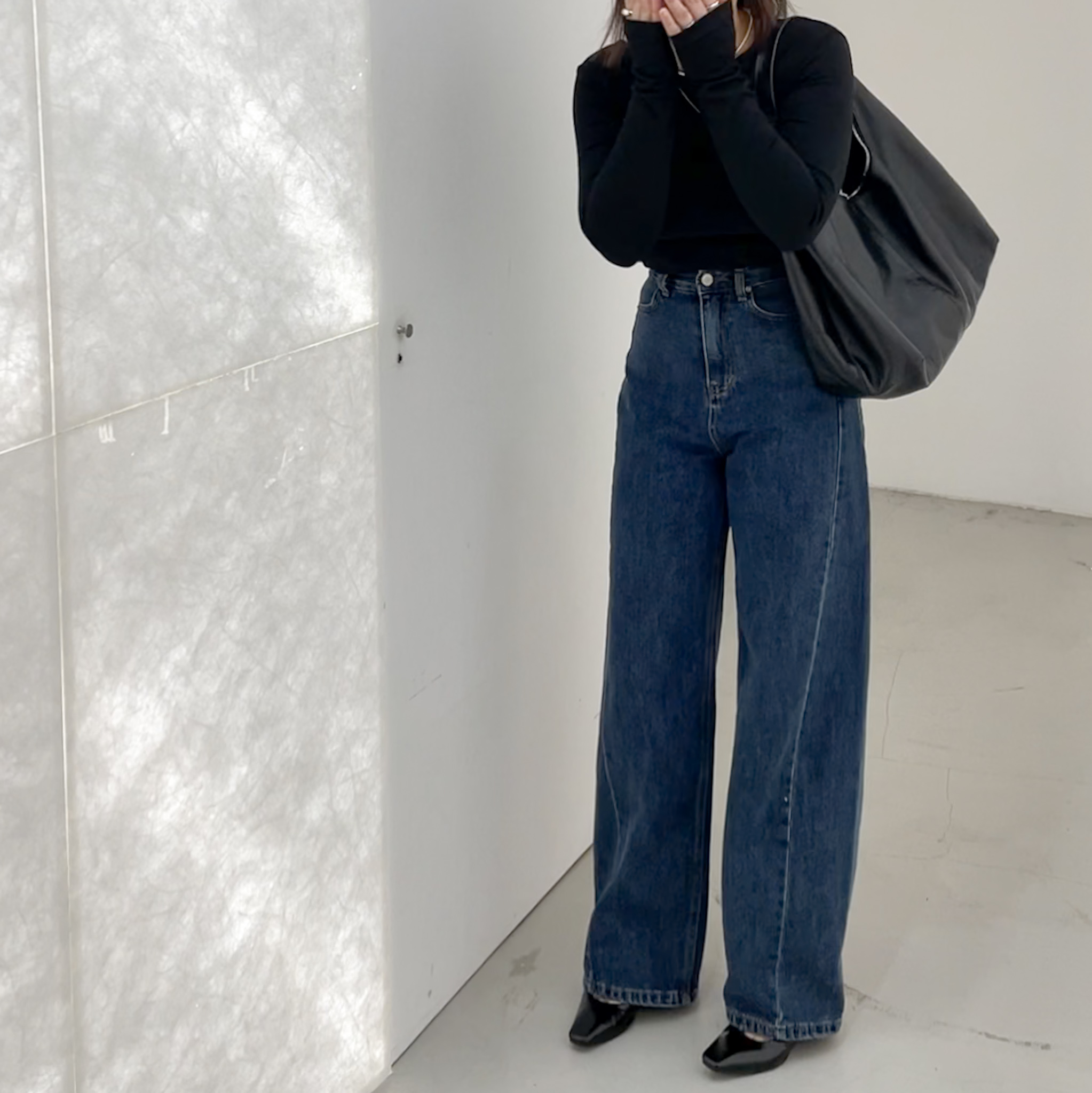 N20歐膩說Best長腿寬褲管牛仔(S/M)
