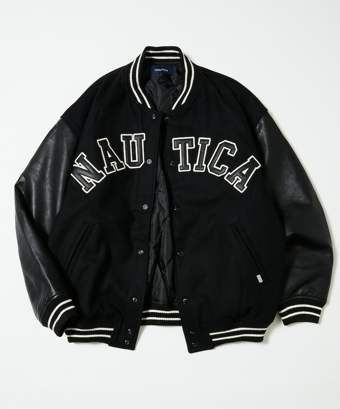 2024AW NAUTICA Arch Logo Award Jacket LOGO 皮袖 棒球 外套 現貨 1051207500160