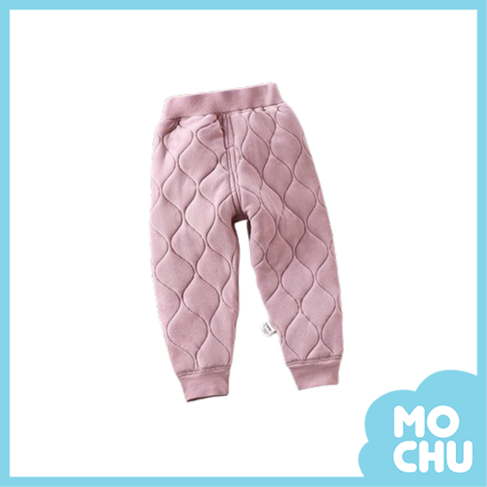 網格夾棉加厚長褲(四色)