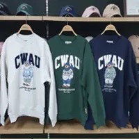 [S] WHO.A.U WINTER STEVE PHOTO SWEATSHIRT,OATMEAL MELANGE, WHMWE4V22U-33-OATMEAL MELANGE (SWAU394)