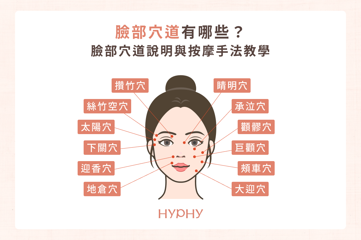 臉部穴道有哪些？臉部穴道說明與按摩手法教學