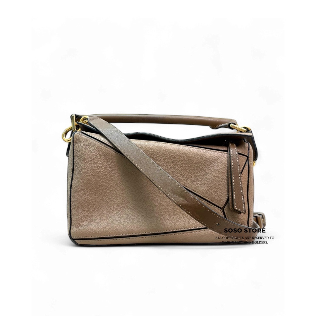 Loewe Puzzle Small Bag - Taupe / Ghw