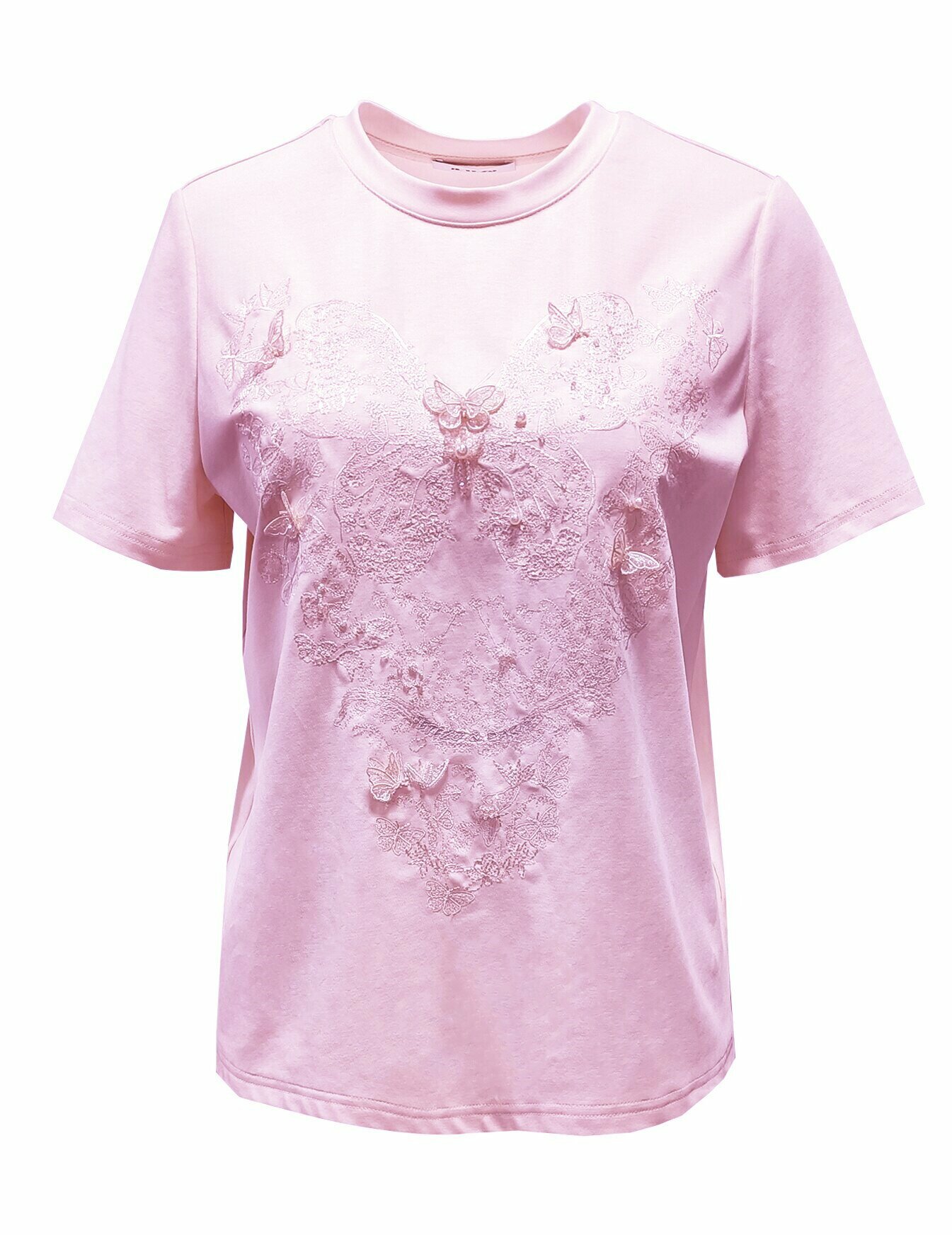 BD15120A1 時光之旅蝶戀花蝴蝶絲光綿細線刺繡T (2色)