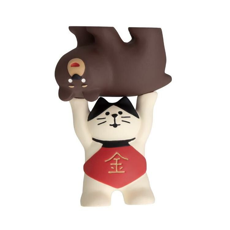 Concombre | 金太郎貓舉起熊仔  公仔（7118）