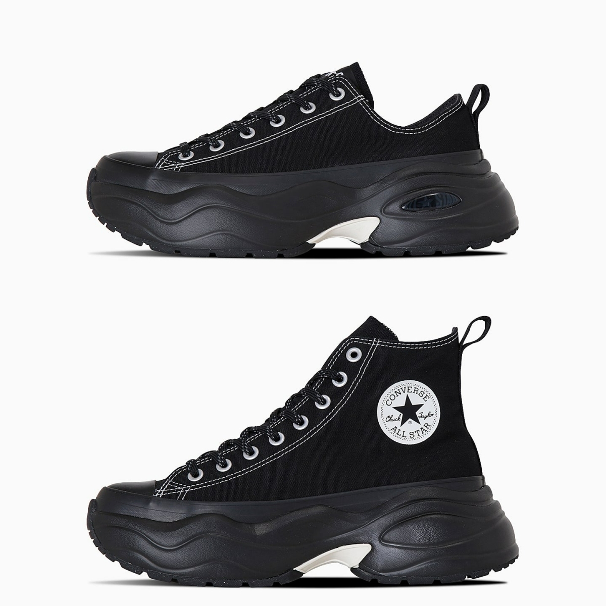 限時特價預購┃CONVERSE ALL STAR Ⓡ SURGETRAINER OX HI 帆布 厚底 老爹鞋 黑色 低筒 高筒