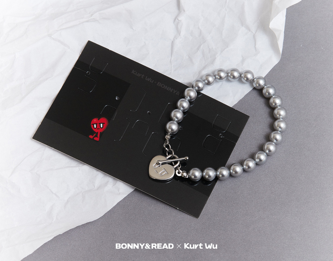 飾品,kurt聯名,kurt wu,愛心,手鍊,bracelet,珍珠,pearl