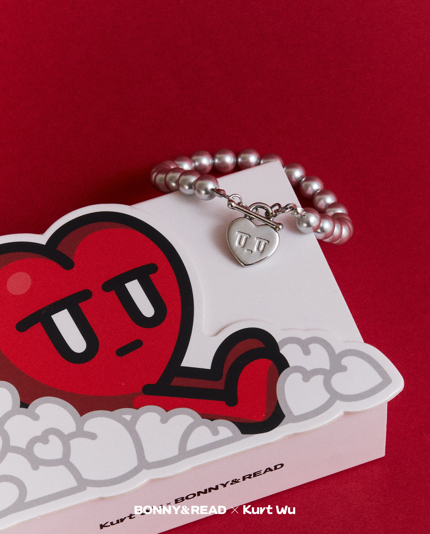 飾品,kurt聯名,kurt wu,愛心,手鍊,bracelet,珍珠,pearl