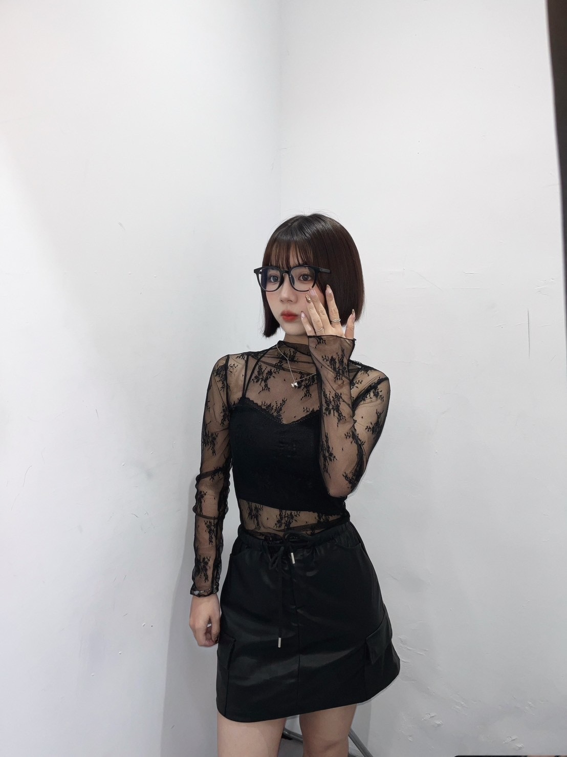 (GOAL) HAIKI-8859 蕾絲花花 透膚 內搭