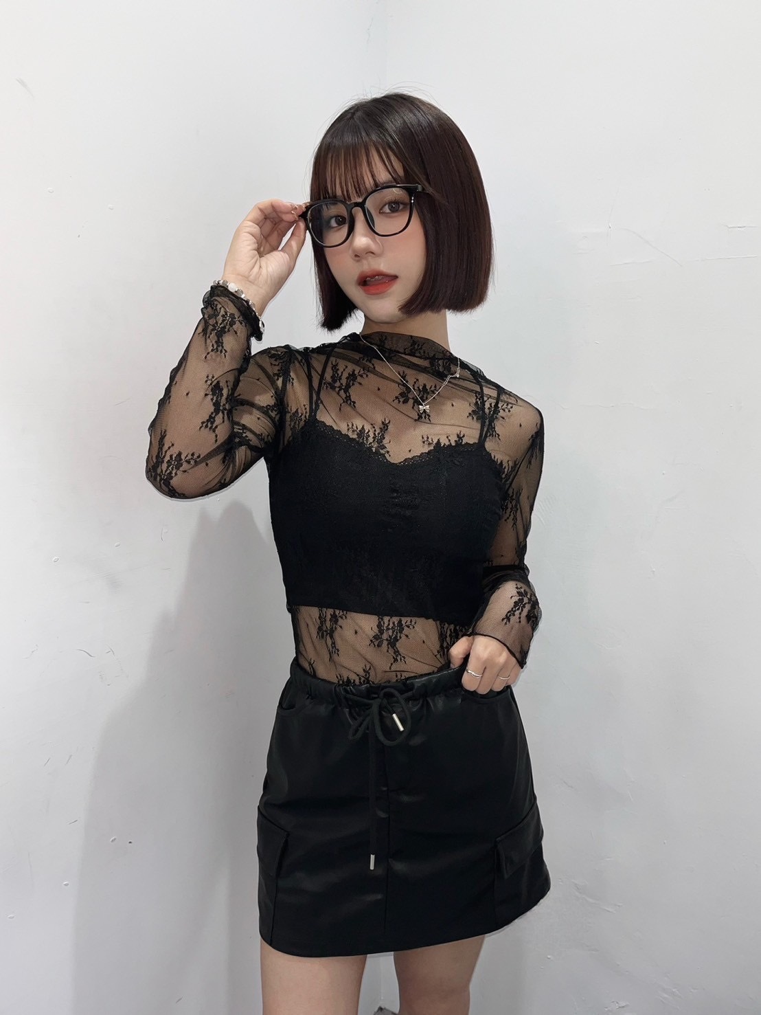 (GOAL) HAIKI-8859 蕾絲花花 透膚 內搭