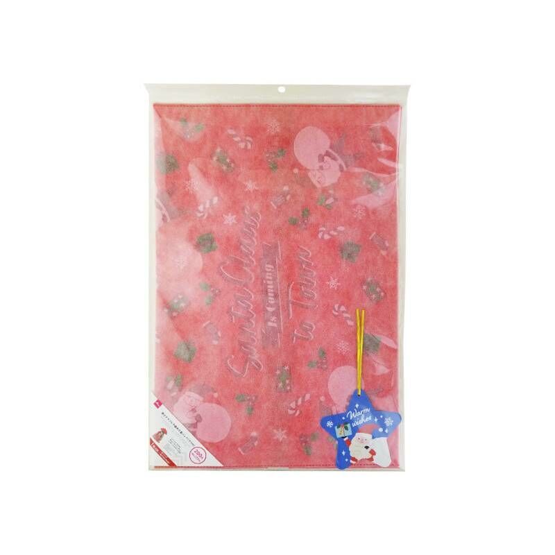 聖誕節不織布束口袋/微笑聖誕老人 53x72.5x10cm