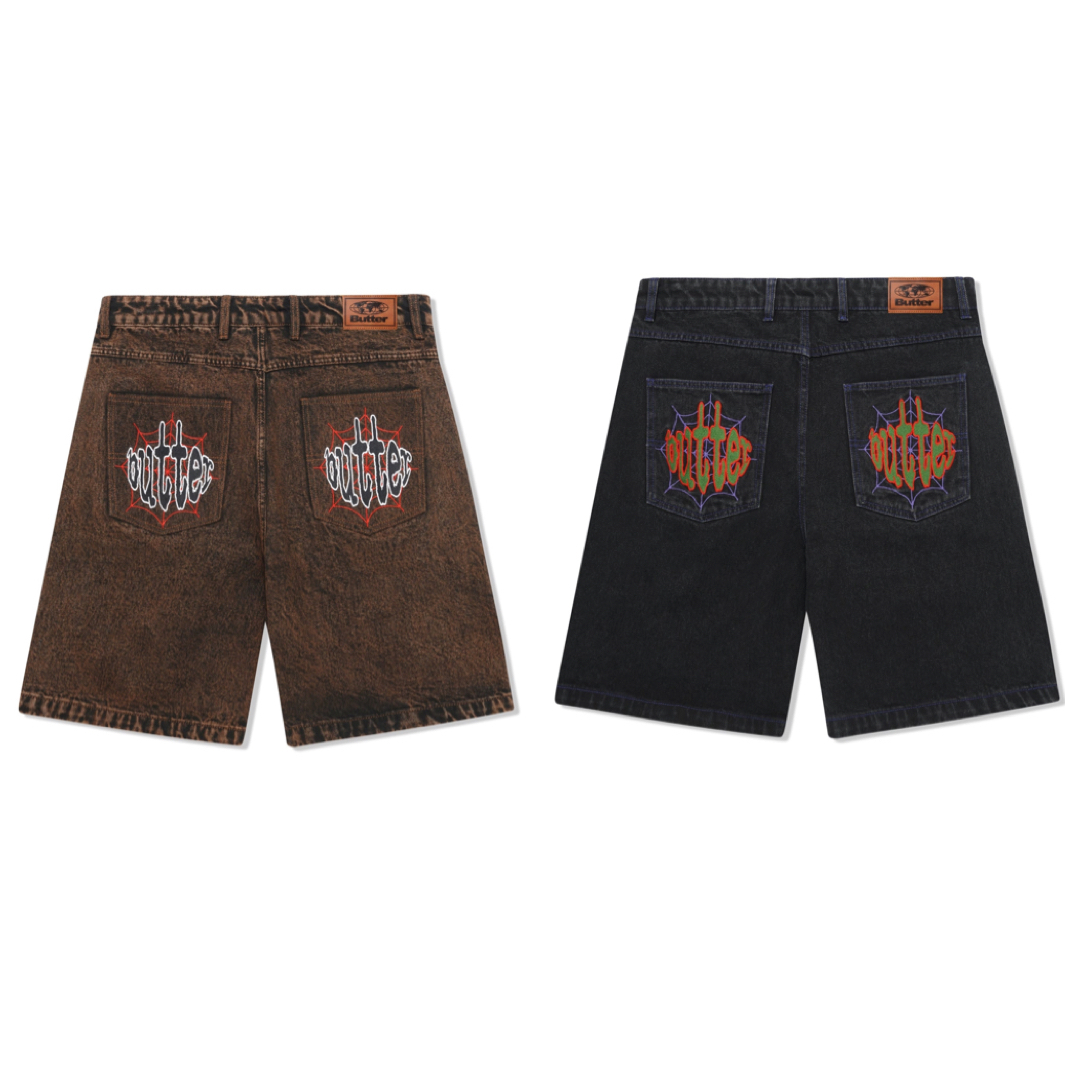 butter goods 蜘蛛の巣 jorts デニムショーツ