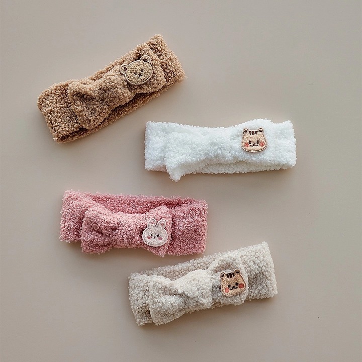 Fluffy可愛咩咩系列-蝴蝶結彈性寶寶髮帶