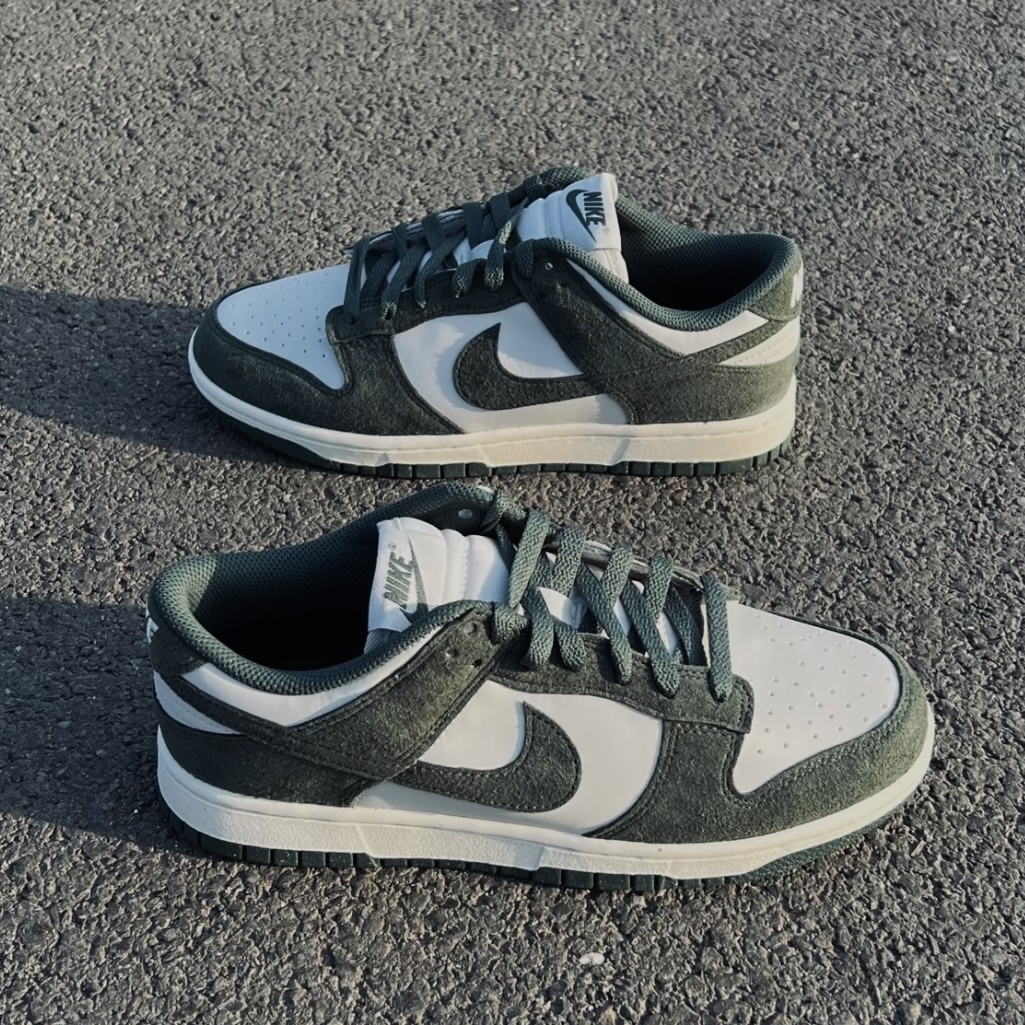 【現貨】Nike Dunk Low 低筒 白綠 麂皮 復古綠