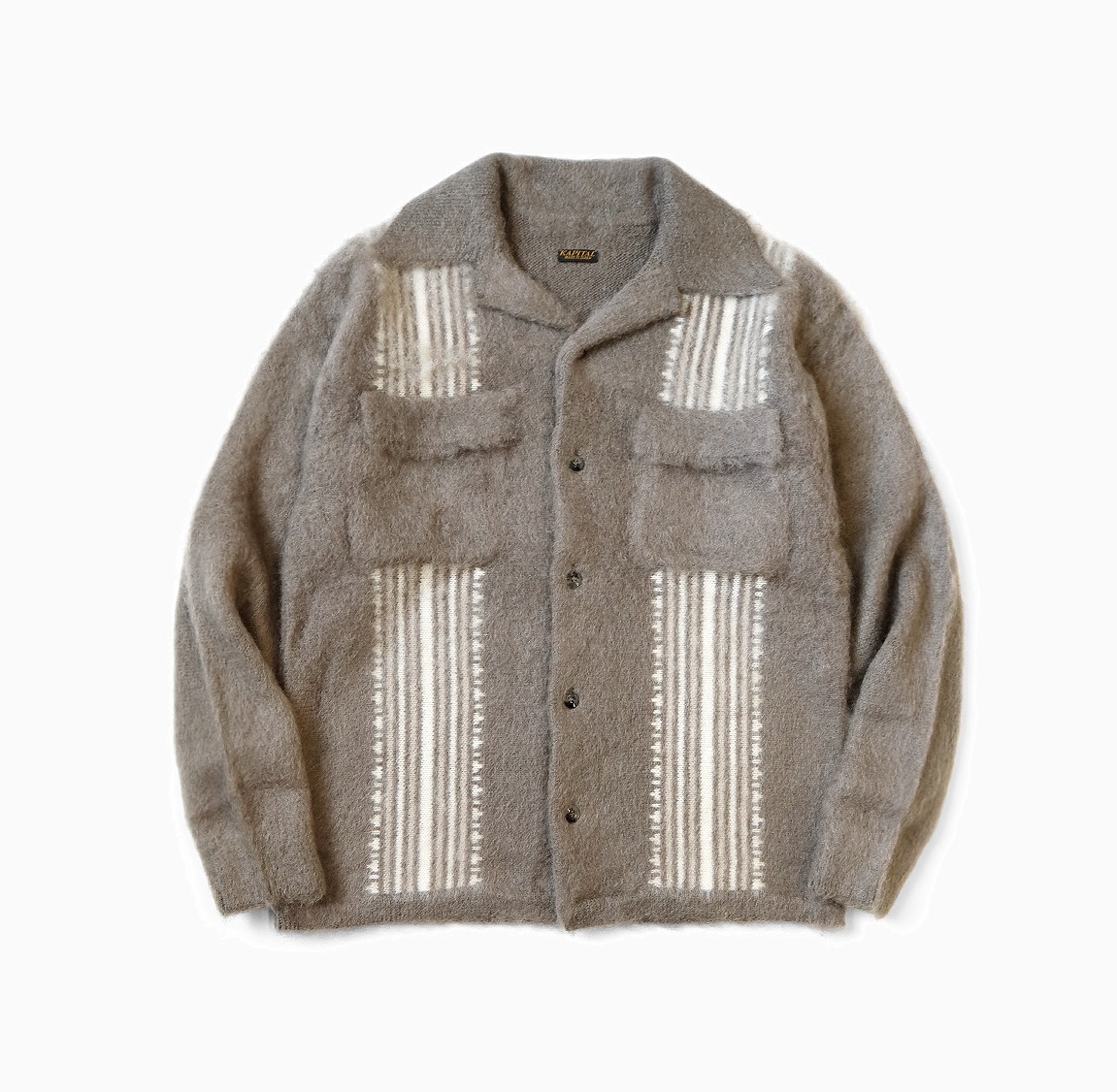 KAPITAL 7G MOHAIR KNIT BOARD SHIRT JACKET - PRE ORDER ITEM (預訂中)