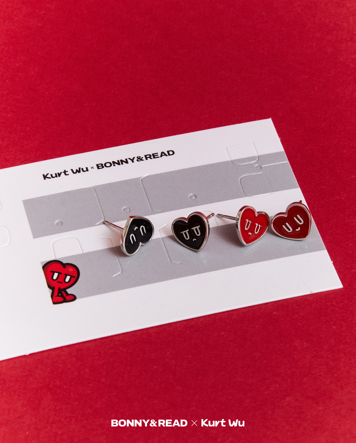 kurt聯名,kurt wu,愛心,耳環,earrings