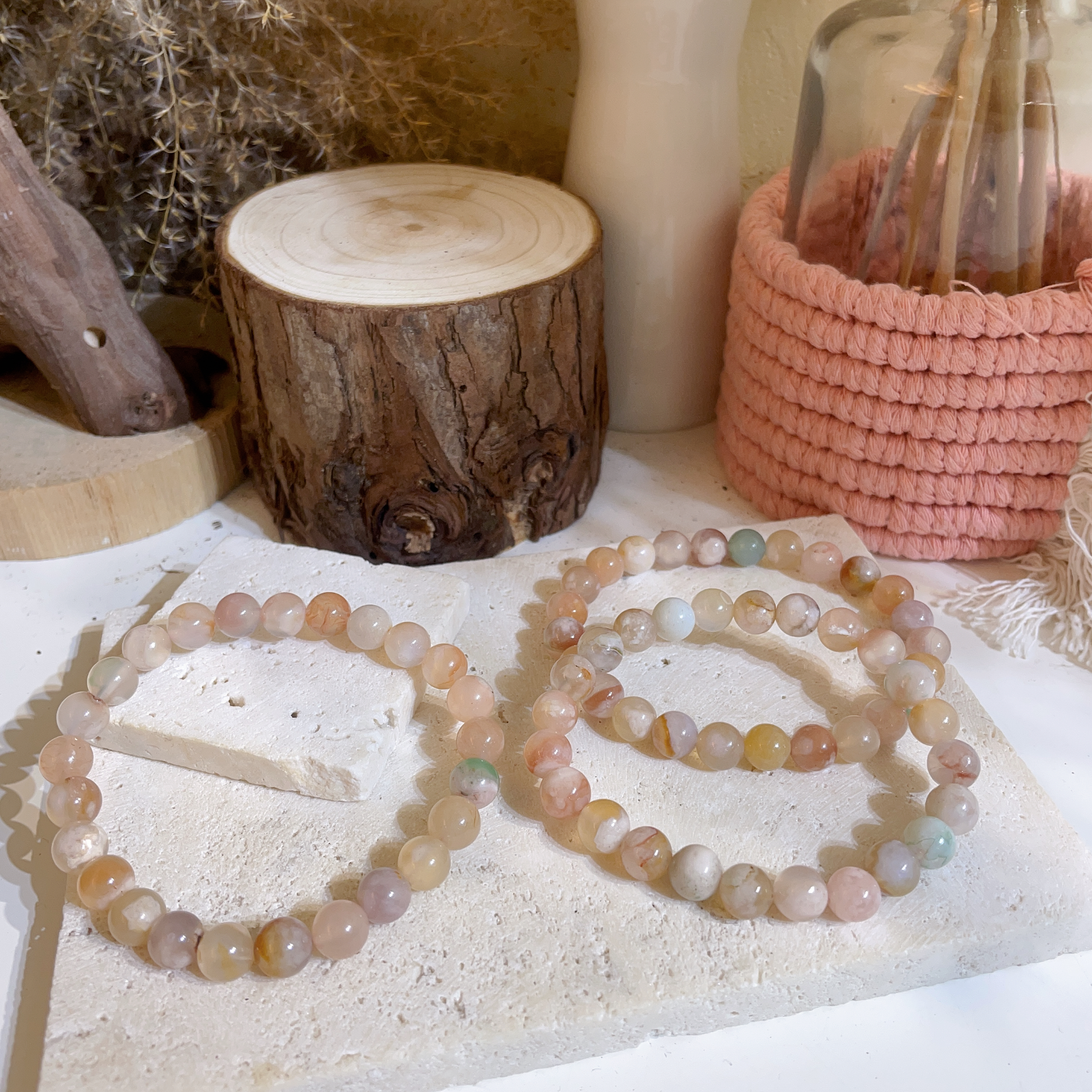 櫻花瑪瑙手串 7mm