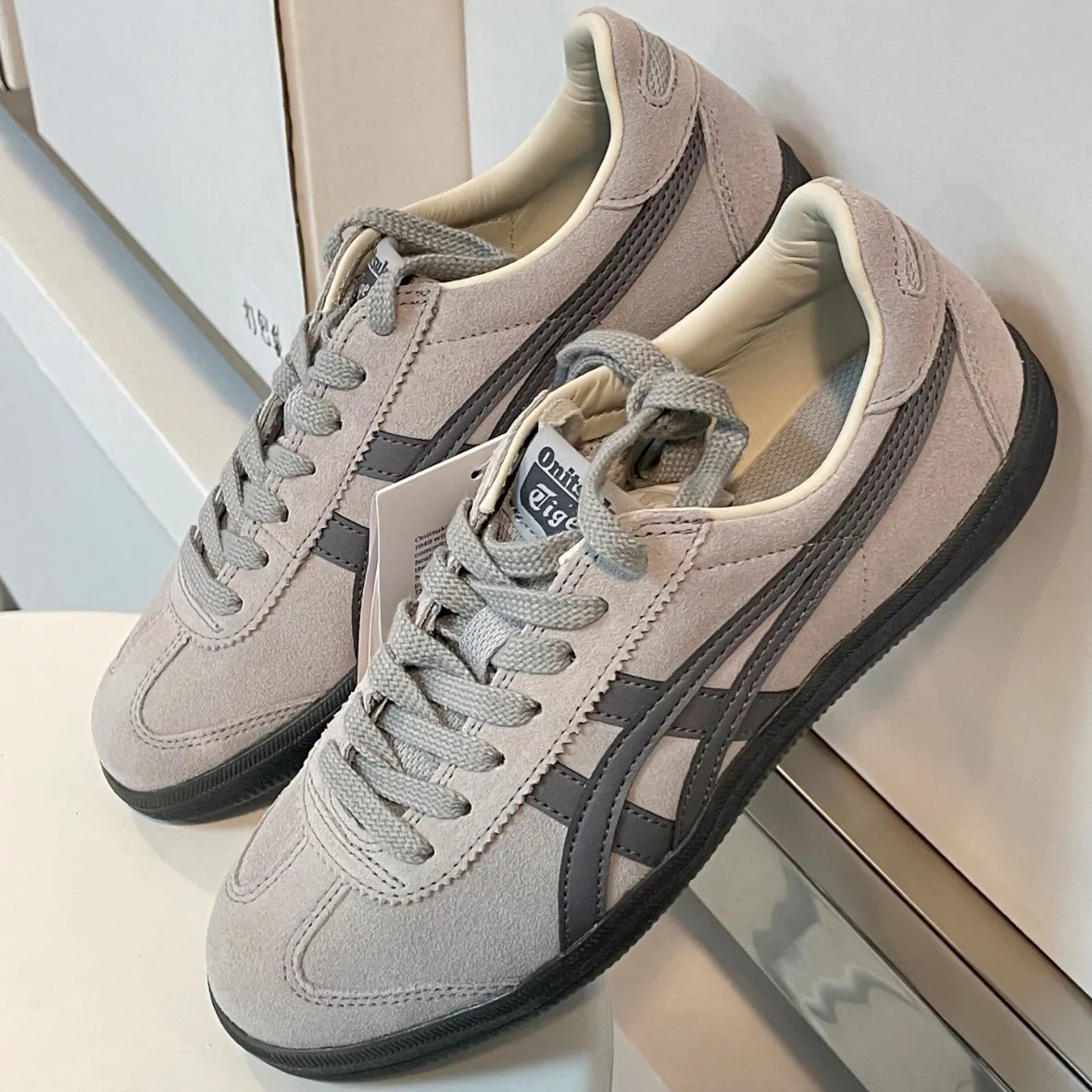 Onitsuka Tiger TOKUTEN 鬼塚虎 麂皮 灰黑 德訓鞋 德訓鞋 黑底