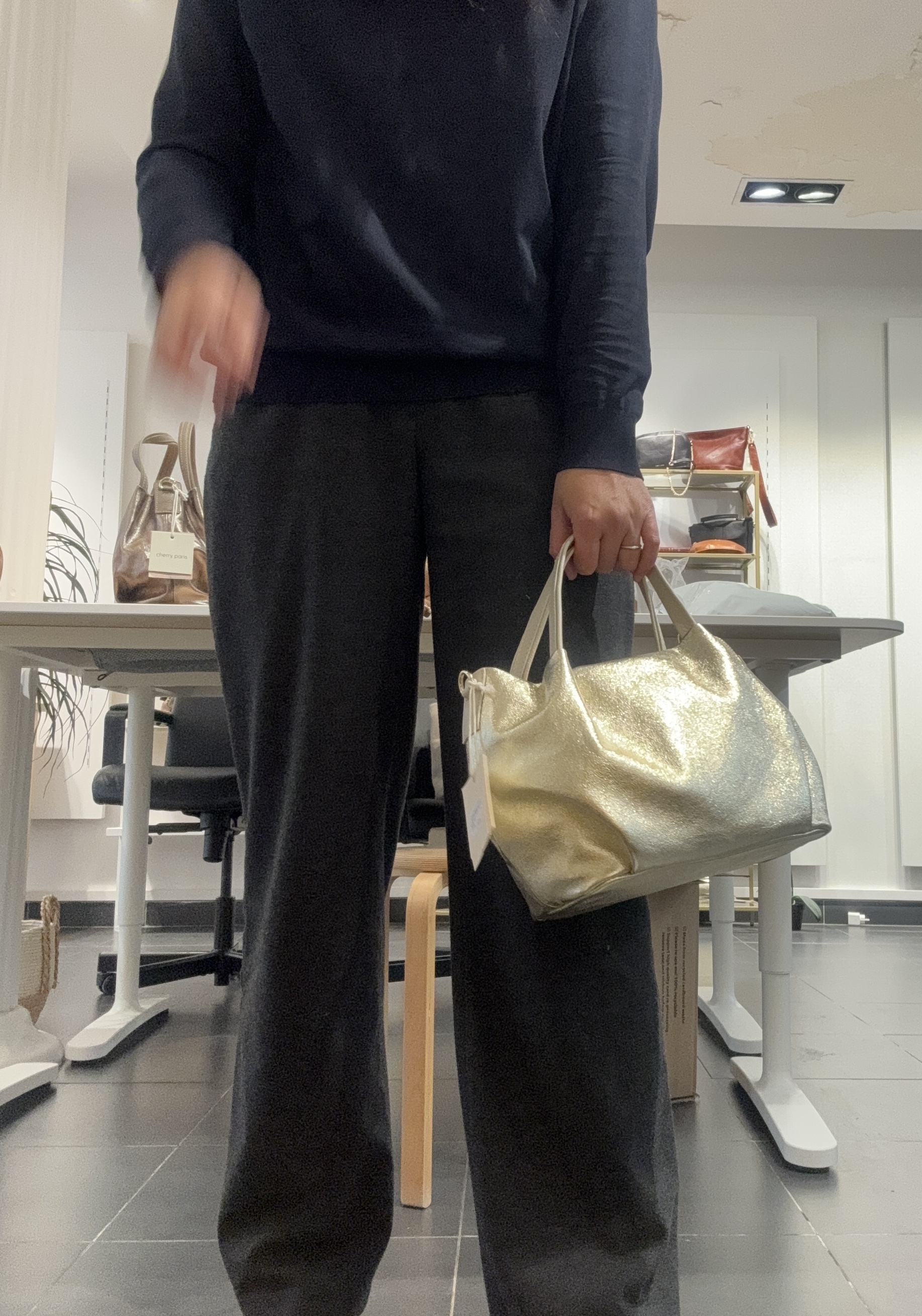 Cherry Paris Leather Clelia Metal 4060 Gold 淺金