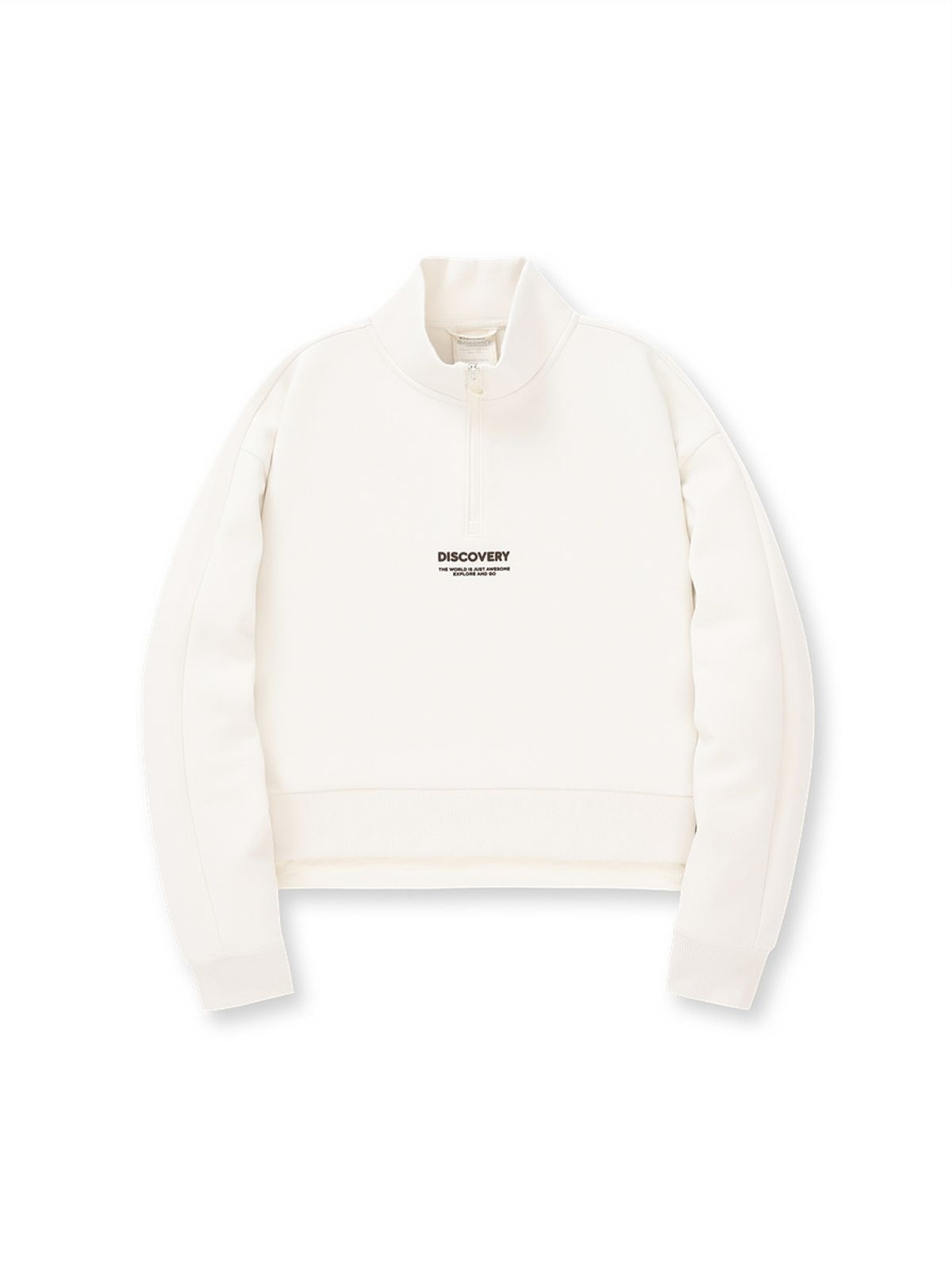 【代購】Discovery 探索 女 小LOGO 短版 半拉鍊 長袖 衛衣 DWTR43044