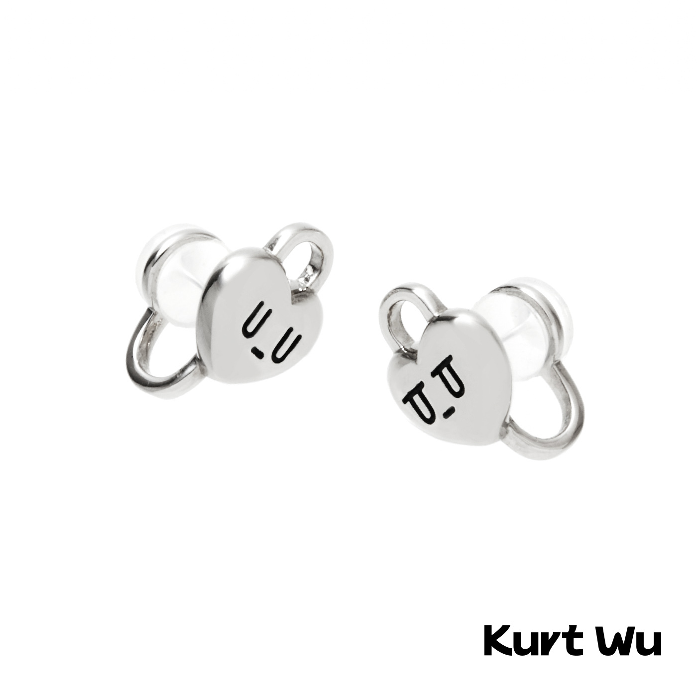 平價飾品,Kurt聯名,愛心,夾式耳環