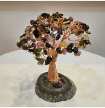 [S] GEMZ & CO HLCT HLCT TOURMALINE WITH MA NAO BASE TREE, W217 (W217)