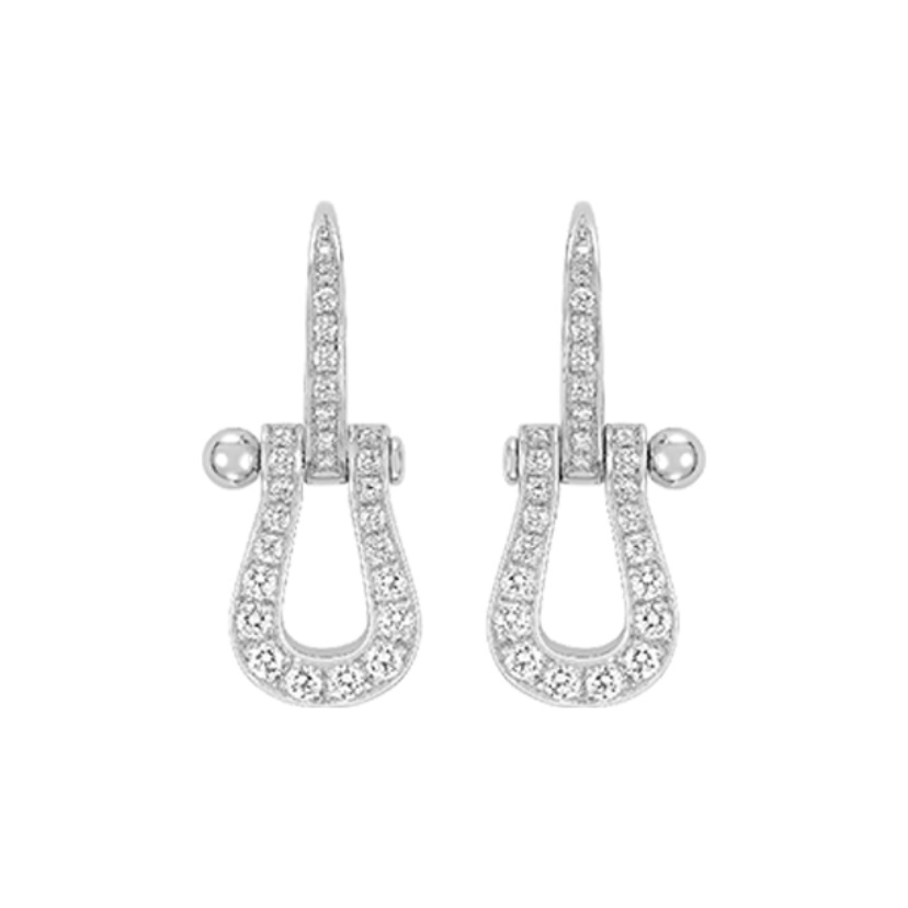 FRED Force 10 系列耳環 18k白金與鑽石