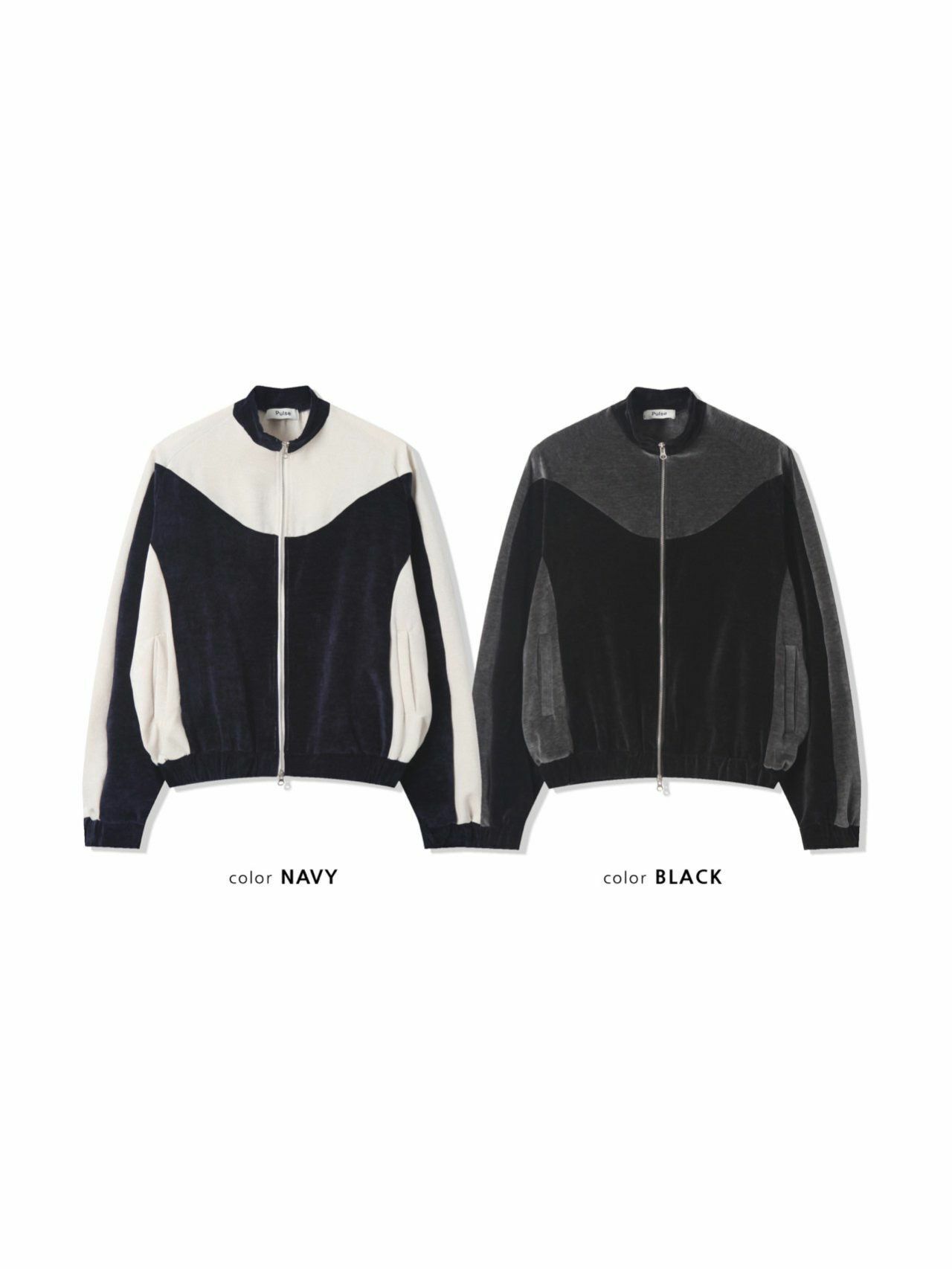 企領拼色拉鍊外套 PULSE-110JK