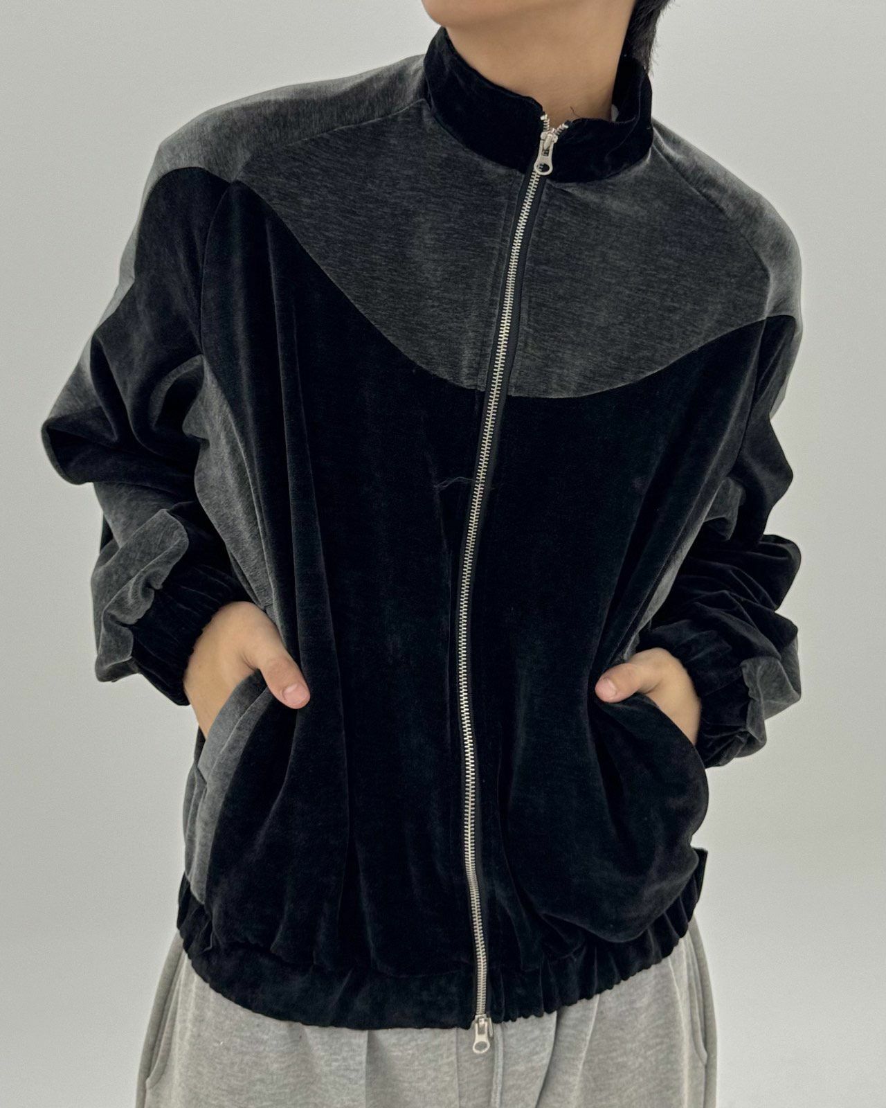 企領拼色拉鍊外套 PULSE-110JK