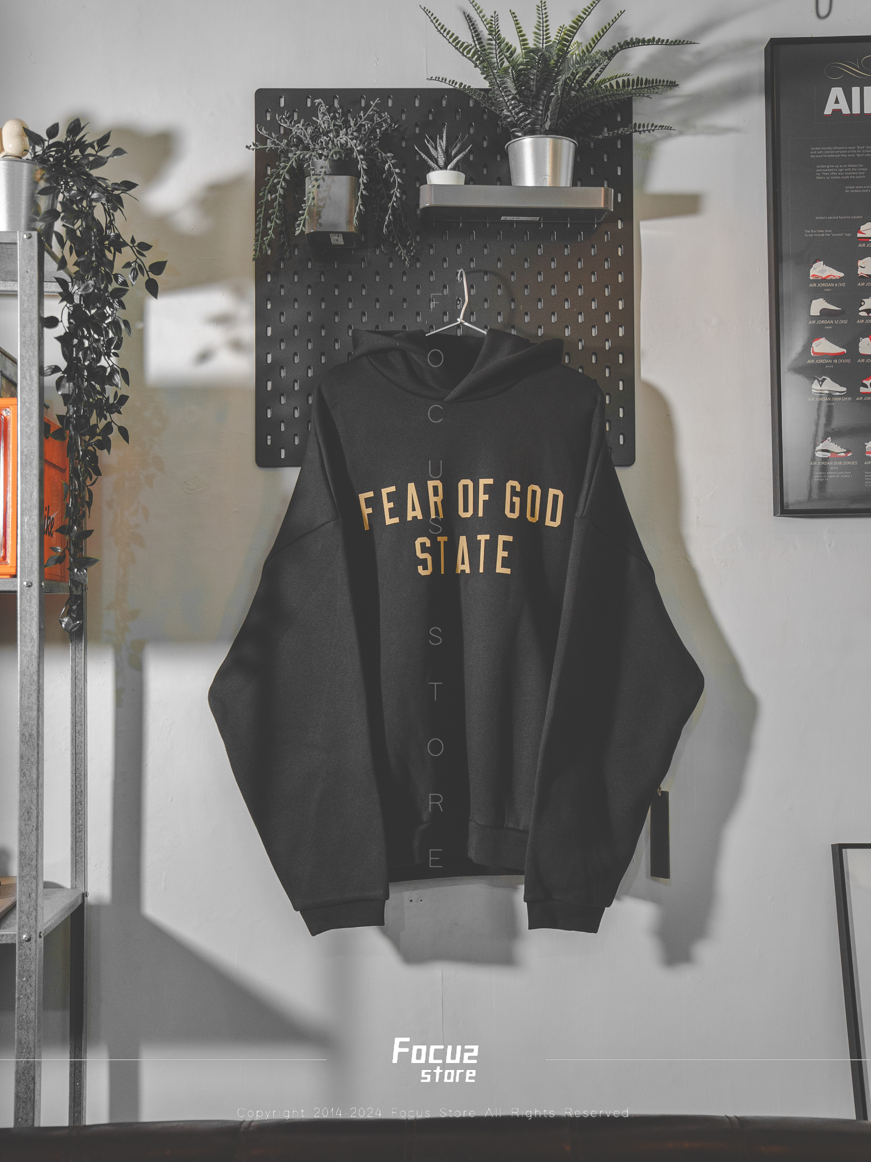 【Focus Store】現貨秒發 Fear of God Essentials FW24 Back To School系列 Fleece Hoodie "Black" 黑色 192BT246250F