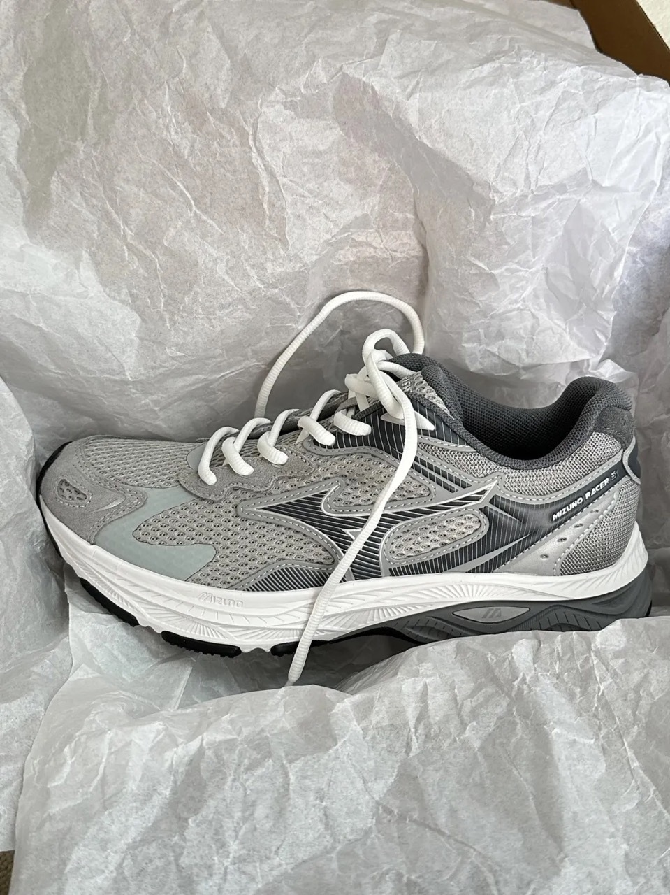 MIZUNO RACER S 美津濃 元祖灰 銀灰 灰色系 冷灰 復古 男女鞋 D1GH223509 / 預購