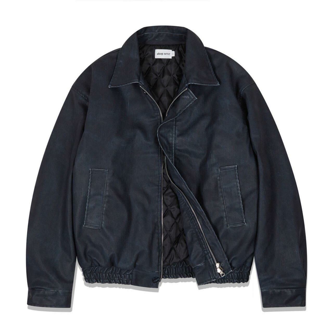 洗水拉鍊合成皮褸 WTVR-015JK