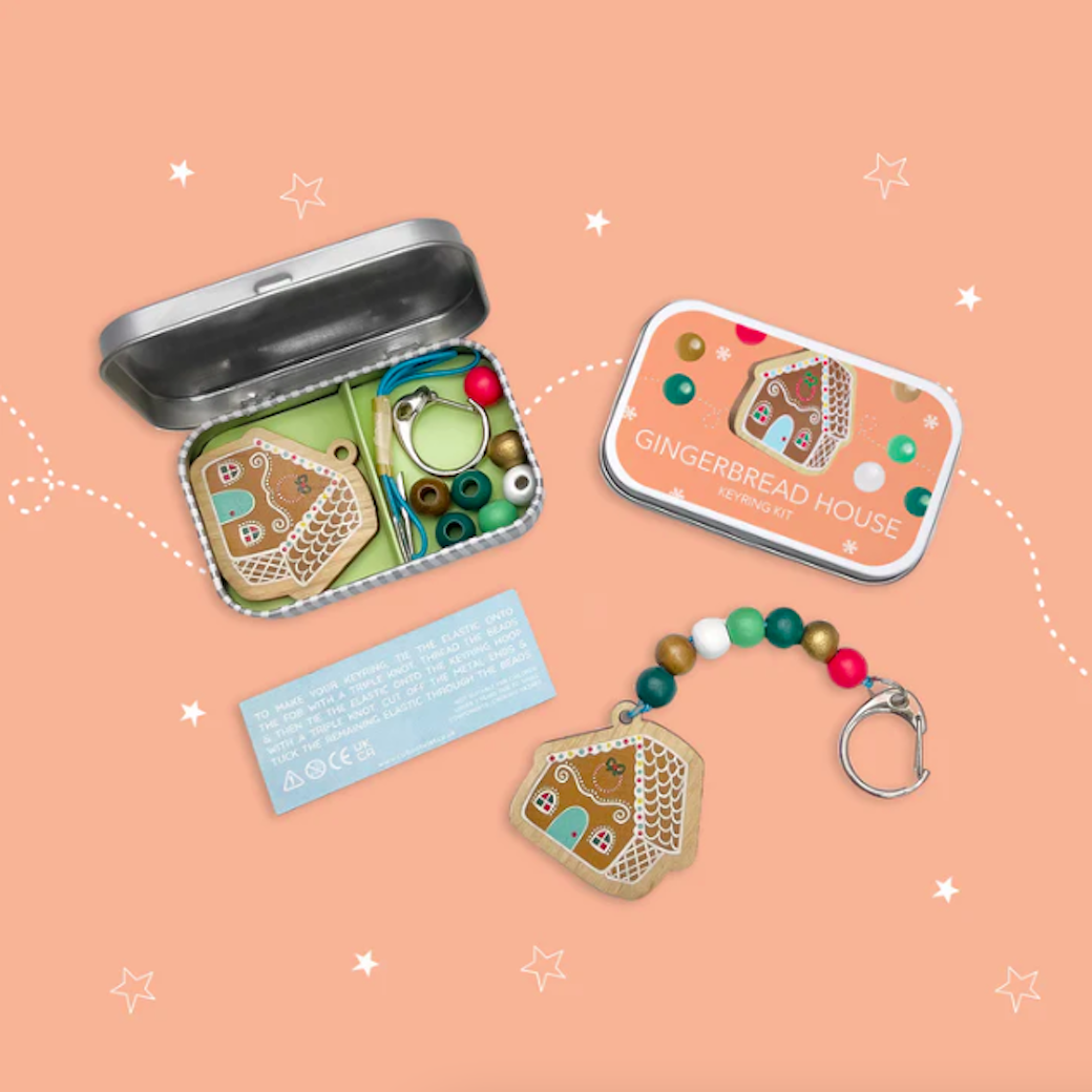 薑餅屋 (迷你鐵盒)| DIY串珠鑰匙圈